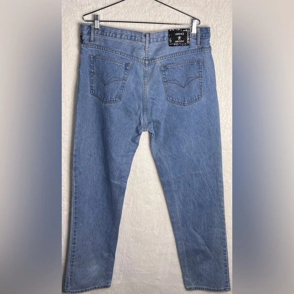 Versace Light Blue Denim Jeans couture